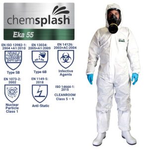 Chemsplash Eka 55 Coverall Type 5B/6B - White - Style No. 2511